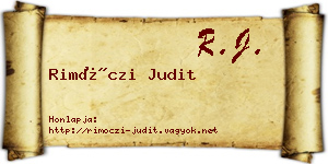 Rimóczi Judit névjegykártya