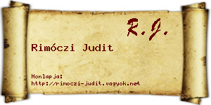 Rimóczi Judit névjegykártya